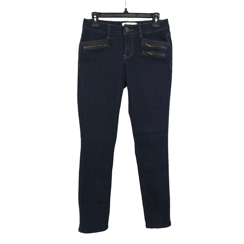 Democracy Skinny Low Rise Jegging Dark Wash Stretch Zip Pocket Jeans Womens 4